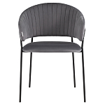 Стул в велюре серого цвета Horizon варинант исполнения - 2 | Loft Concept в Казани