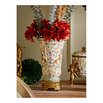 Ваза из фарфора на бронзовом основании Turquoise Blooming Garden варинант исполнения - 10 | Loft Concept в Казани