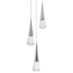 Подвесной светильник капли Acrylic Droplet Trio Chrome Hanging Lamp варинант исполнения - 1 | Loft Concept в Казани