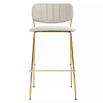 Стул барный широкой полукруглой спинкой на золотистых ножках Chair Smooth Shapes варинант исполнения - 1 | Loft Concept в Казани