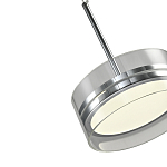 Подвесной светильник с прозрачным плафоном цилиндрической формы из акрила и стекла с пультом для регулировки света Glass Lamp Chromium варинант исполнения - 3 | Loft Concept в Казани