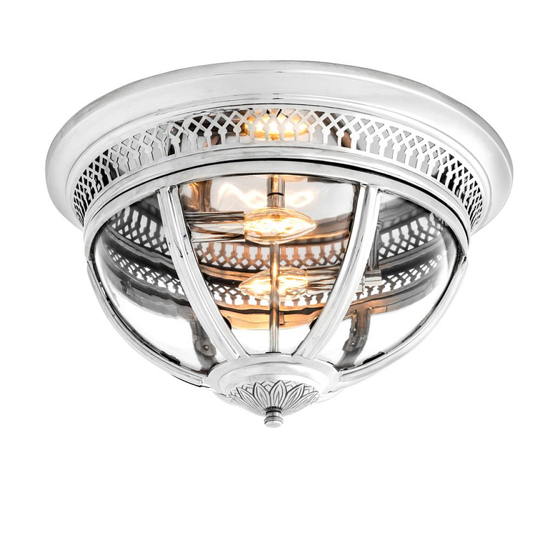 Потолочный светильник Ceiling Lamp Residential Nickel Никель Прозрачное Стекло в Казани | Loft Concept 