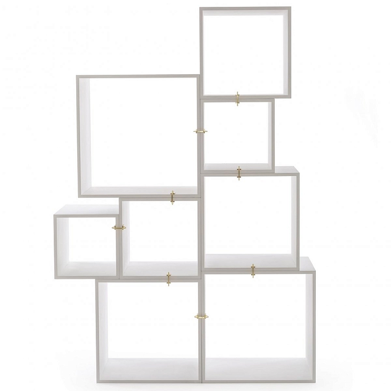 Стеллаж Seletti Assemblage White Белый Золотой в Казани | Loft Concept 