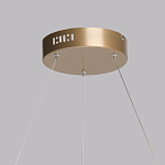 Люстра подвесная круглая золотого цвета с белыми изогнутыми световыми линиями Luke Lampco Tracer Lamp варинант исполнения - 11 | Loft Concept в Казани