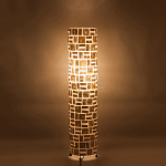 Торшер из перламутра на металлическом каркасе Indonesian Cylinder 2 варинант исполнения - 2 | Loft Concept в Казани