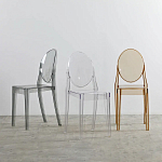 Прозрачный стул с серым оттенком LOUIS GHOST CHAIR варинант исполнения - 8 | Loft Concept в Казани