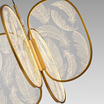 Люстра с гравировкой на акриловых плафонах Gravyura Bronze D 50 см варинант исполнения - 3 | Loft Concept в Казани