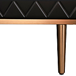 Комод черный округлой формы с рельефным фасадом Black Cut варинант исполнения - 7 | Loft Concept в Казани