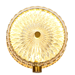 Бра с плафоном из рельефного стекла Peony Glass Bronze  варинант исполнения - 1 | Loft Concept в Казани