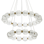 Светодиодная двухъярусная кольцевая люстра Crystal Globule Chandelier варинант исполнения - 1 | Loft Concept в Казани