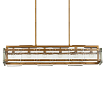 Люстра прямоугольная из толстого литого стекла Cast Glass варинант исполнения - 1 | Loft Concept в Казани