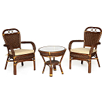 Комплект террасный из ротанга Eloise коричневый варинант исполнения - 1 | Loft Concept в Казани