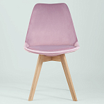 Стул с мягким велюровым сиденьем Arvika Pink варинант исполнения - 3 | Loft Concept в Казани
