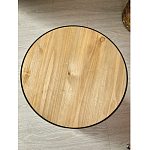 Приставной столик с факутрным черным основанием Ethiopia варинант исполнения - 5 | Loft Concept в Казани