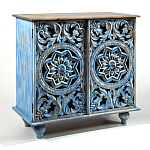 Комод с резным фасадом Blue Carved Chest of Drawers варинант исполнения - 2 | Loft Concept в Казани