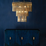 Люстра трёхъярусная золотого цвета Metal Tentacles варинант исполнения - 3 | Loft Concept в Казани