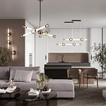 Светодиодный подвесной светильник Rovelly Black варинант исполнения - 3 | Loft Concept в Казани