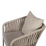 Стул серо-бежевый с декоративным плетением на спинке и подлокотниках Chair Weave варинант исполнения - 8 | Loft Concept в Казани