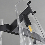 Люстра светодиодная с 8-ю прозрачными плафонами из акрила и стали Glass Cylinder Black варинант исполнения - 6 | Loft Concept в Казани