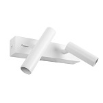 Бра с двумя цилиндрическими повортными спотами белого цвета Trumpet tube варинант исполнения - 2 | Loft Concept в Казани