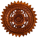 Панно из дерева круглое Flower Panel With Trees варинант исполнения - 1 | Loft Concept в Казани