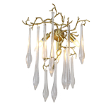 Бра с декором в виде ветвей и стеклянных подвесок в форме капель Droplet Chandelier варинант исполнения - 2 | Loft Concept в Казани