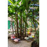 Дизайнерское разноцветное кресло на металлическом каркасе с подставкой для ног Poltronova Plasma Armchair варинант исполнения - 10 | Loft Concept в Казани