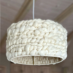 Вязаный шерстяной светильник Knitted wool lamp Cylinder варинант исполнения - 2 | Loft Concept в Казани