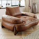 Кресло кожаное с деревянным каркасом Medieval Furniture варинант исполнения - 4 | Loft Concept в Казани