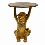 Столик с подстольем в виде обезьянки Bombay Gold варинант исполнения - 2 | Loft Concept в Казани