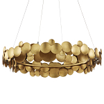 Люстра круглая из многослойных золотых дисков Metal Disc Chandelier варинант исполнения - 5 | Loft Concept в Казани