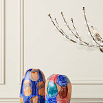 Люстра  с круглыми прозрачными шарами на серебряном каркасе Silver Stalk варинант исполнения - 3 | Loft Concept в Казани