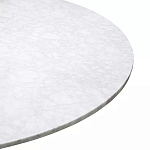 Круглый обеденный стол с белой мраморной столешницей White Tabletop on Black Base варинант исполнения - 6 | Loft Concept в Казани