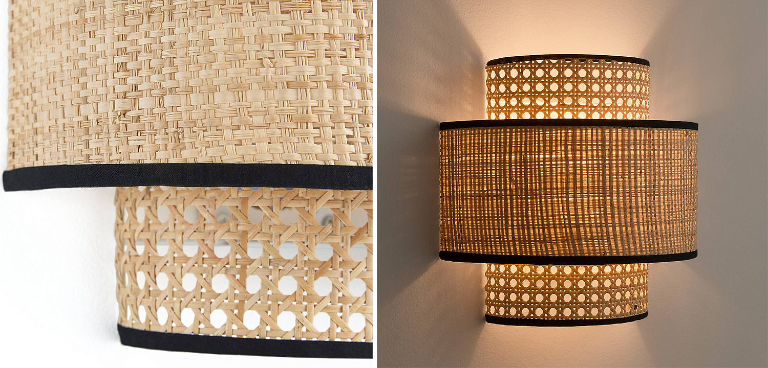 Бра Ottar Wicker Double lampshade - Loft-Concept в Казани
