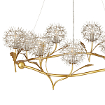 Люстра круглая с декором в виде цветков одуванчика Hanging Dandelion варинант исполнения - 2 | Loft Concept в Казани