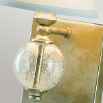 Бра со стеклянным шарообразным декором с пузырьками и бежевым абажуром Feiss варинант исполнения - 3 | Loft Concept в Казани