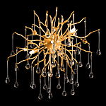 Бра с лучеобразным основанием и подвесками из прозрачного стекла в виде длинных капель Droplet Chandelier варинант исполнения - 2 | Loft Concept в Казани