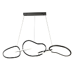 Люстра подвесная  5-ю асимметричными кольцами черного цвета Ring Horizontal варинант исполнения - 1 | Loft Concept в Казани