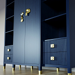 Большой шкаф с витриной Elsa Dreams Blue варинант исполнения - 4 | Loft Concept в Казани