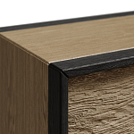 ТВ тумба 2 двери и 2 ящика с подсветкой на рельефном фасаде Warm Industrial варинант исполнения - 6 | Loft Concept в Казани