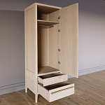 Узкий Шкаф Primo с 2 выдвижными ящиками Светлый дуб варинант исполнения - 7 | Loft Concept в Казани