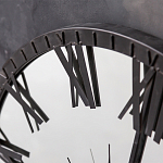 Часы настенные зеркальные с чёрным металлическим циферблатом Mirror Tower Clock варинант исполнения - 4 | Loft Concept в Казани