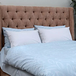 Постельное белье голубого цвета из перкаля с принтом 200х220 см Aurora Allure варинант исполнения - 6 | Loft Concept в Казани