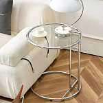 Дизайнерский журнальный стол круглый на стальном каркасе Fahek варинант исполнения - 2 | Loft Concept в Казани