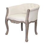 Кресло низкое в стиле прованс Бежевый Лен Louis French Armchair  варинант исполнения - 3 | Loft Concept в Казани
