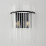 Бра со стеклянными прозрачными трубками и черным металлическим каркасом Nembus варинант исполнения - 1 | Loft Concept в Казани