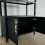 Стеллаж со стеклянными полками Elsa Dreams Black варинант исполнения - 2 | Loft Concept в Казани