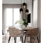 Каскадный светильник с 3-мя плафонами из дымчатого стекла Volta Flos Cascade Hanging Lamp варинант исполнения - 3 | Loft Concept в Казани