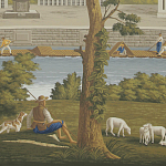 Обои ручная роспись Monuments of Paris Roberts on scenic paper варинант исполнения - 1 | Loft Concept в Казани