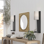 Бра на прозрачном штативе с тканевым абажуром в форме цилиндра Conciseness варинант исполнения - 5 | Loft Concept в Казани